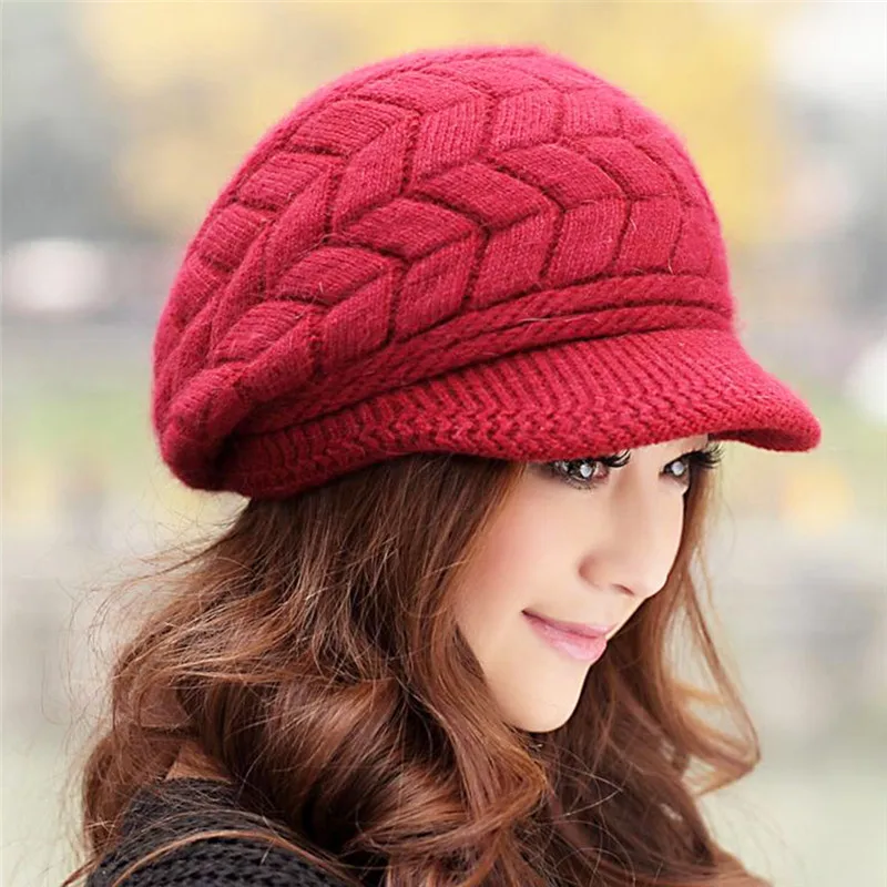 Nuevos Sombreros Para Las Mujeres Gorros de Lana de Punto