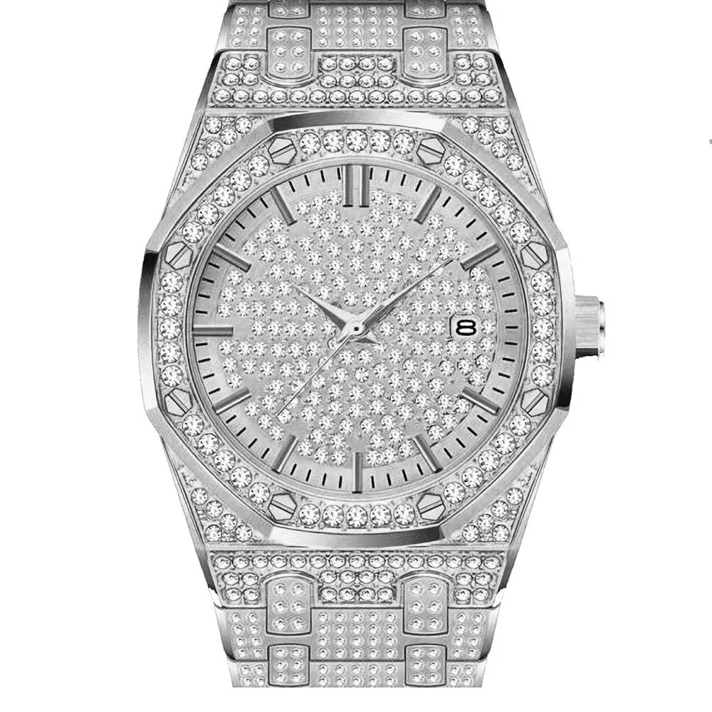 

Couple Round Full Diamond women Wristwatch Analog Quartz Movement High Quality Woman Wristwatches #ss40