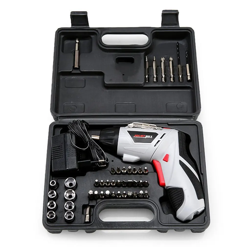 

4.8V Electric Screwdriver Rechargeable Portable Handheld Screwdriver Cordless Drill Power Tools with Bits Set