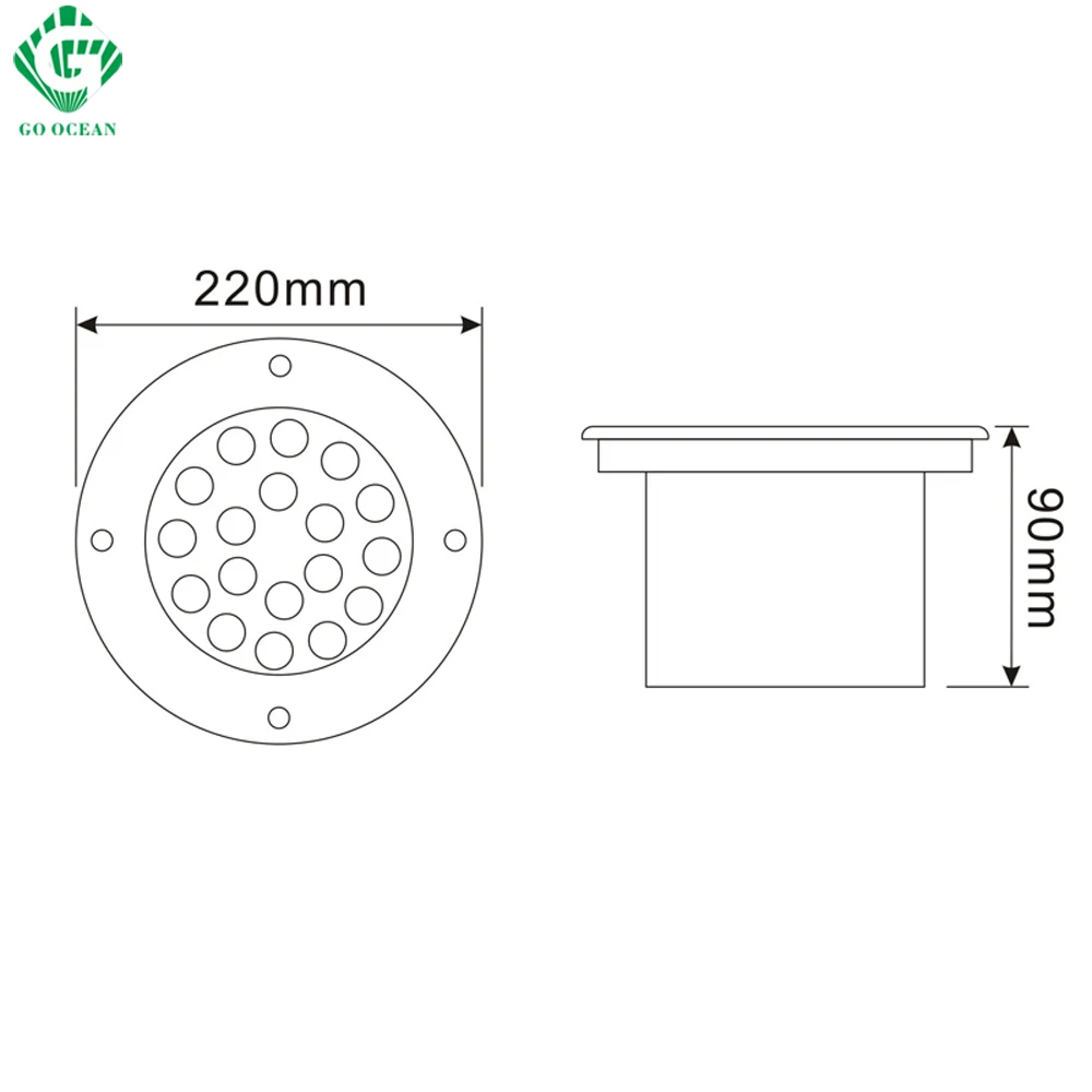 Лестничные светильники RGB 12V Floor Lamps 3W 6W 9W 12W 15W 18W 24W 36W Plaza Garden Terrace Светодиодный прожектор Outdoor Lighting Step Light