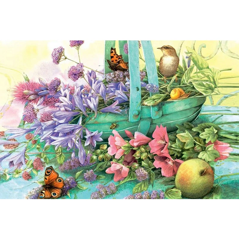 

YIKEE Diamond Painting Flowers Butterfly 5D DIY Diamond Embroidery Picture Of Rhinestones Beadwork y1256