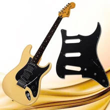 New Electric Guitar Standard 3-Ply PVC Stratocaster Pickguard Anti-Scratch Plate for ST Strat SSS Guitar Pickguard Black White New Electric Guitar Standard 3-Ply PVC Stratocaster Pickguard Anti-Scratch Plate for ST Strat SSS Guitar Pickguard Black White