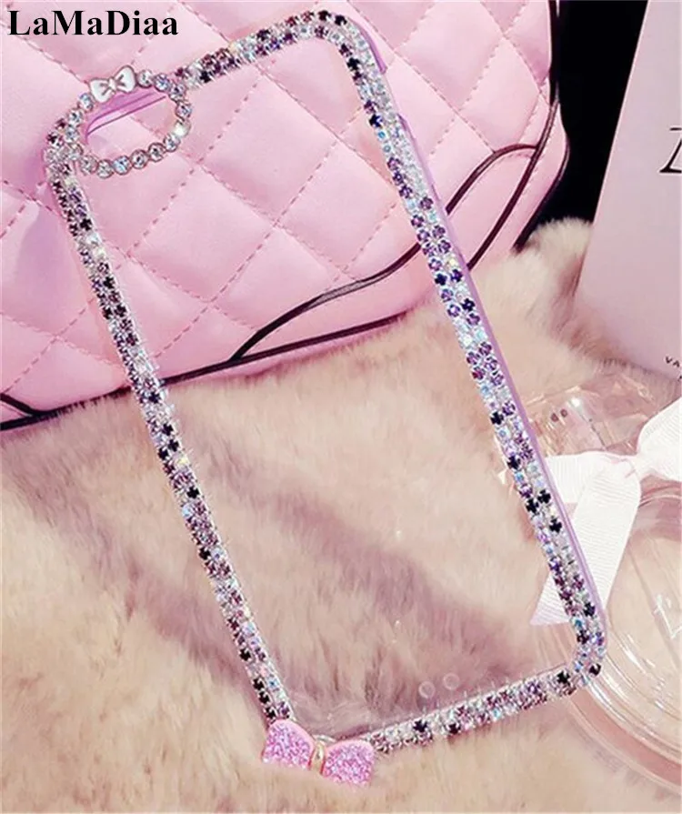 Блестящий Алмазный чехол LaMaDiaa для iPhone 11 12 Pro MAX 5S 6 6S 7 8 Plus X XR Xs Max мягкий прозрачный