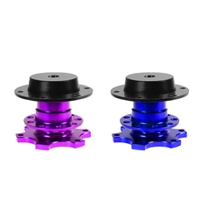 2 шт. Автомобильный Алюминиевый адаптер для рулевого колеса с быстроразъемной защелкой с длинным монтажным винтом авто Замена синий+ фиолетовый