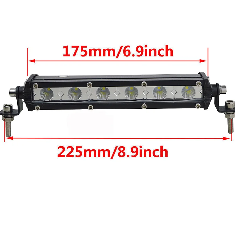 Тонкий светодиодный светильник Однорядный " 13" 2" 25" 3" 38" дюймов 30 Вт 60 Вт 90 Вт 120 Вт 150 Вт 180 Вт для внедорожника 4X4 светодиодный светильник - Цвет: 7inch flood beam