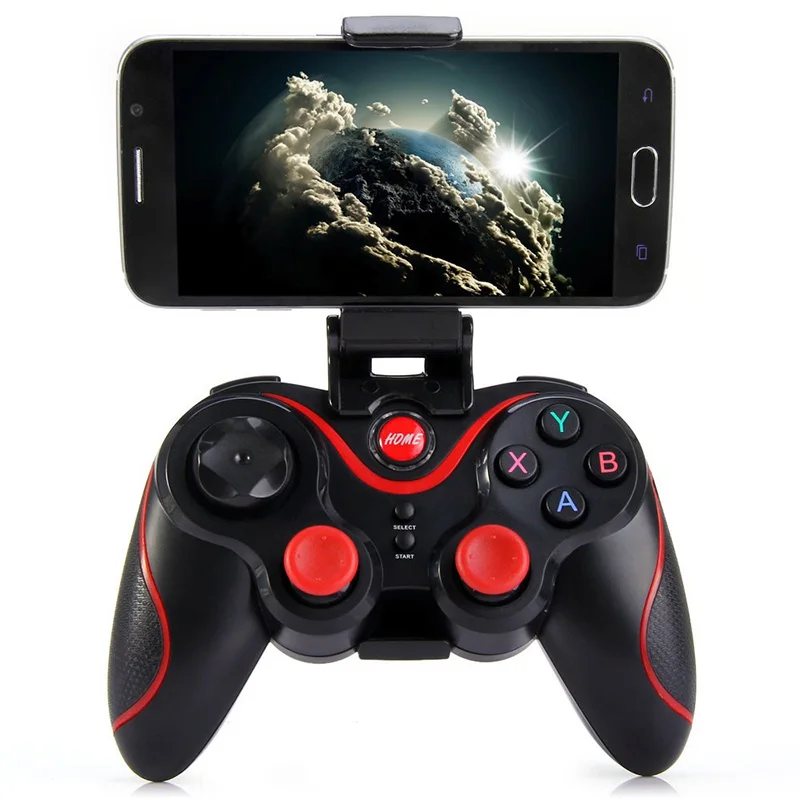 

S3 Wireless Mobile Phone Joystick Gamepad Gaming Controller Remote Control BT 3.0 Bluetooth Gamer for Tablet PC Holder Included