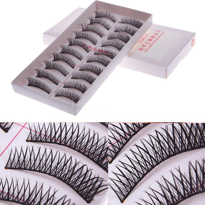 FactorySale Personaly! 10 Pair New Hot Natural Black Long False Eyelashes Eye Lash Makeup 68# worldwide Cheapest | Красота и здоровье