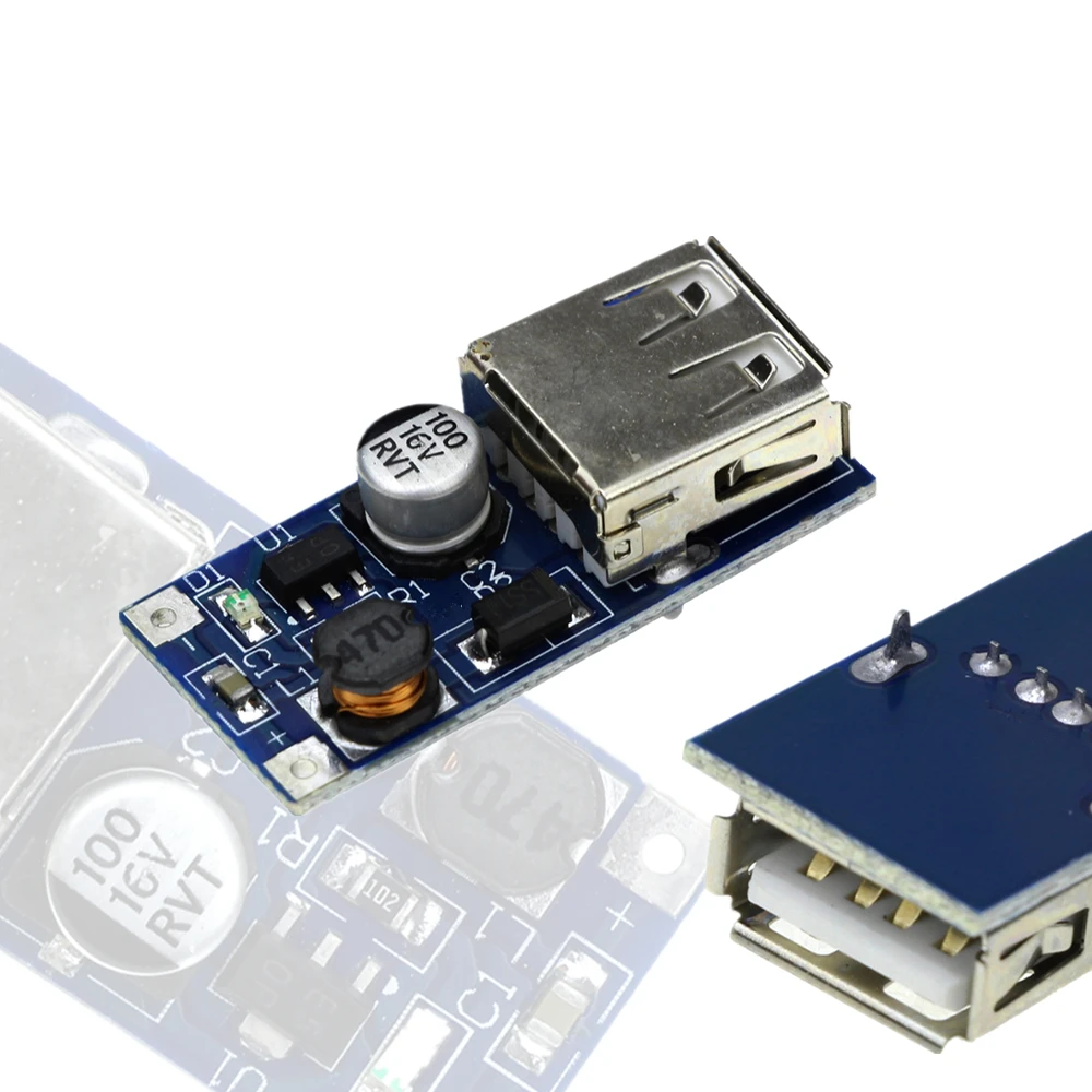

USB Output Charging Circuit Board DC 5V to 0.9-5V USB Voltage Converter Step Up Booster 600MA Power Supply Module