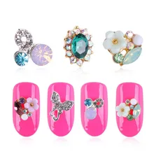 New 3PCS 3Dpearl flowers,butterflies,bows gem rhinestone design,Nail Uv Gel and mobile phones DIY jewelry accessories,nail tools