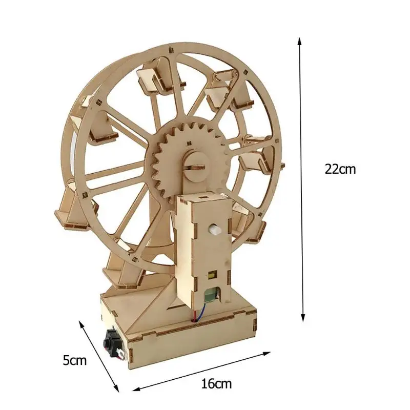 DIY деревянная 3D модель колесного обозрения комплект материалов научный эксперимент сборная игрушка Детские развивающие игрушки