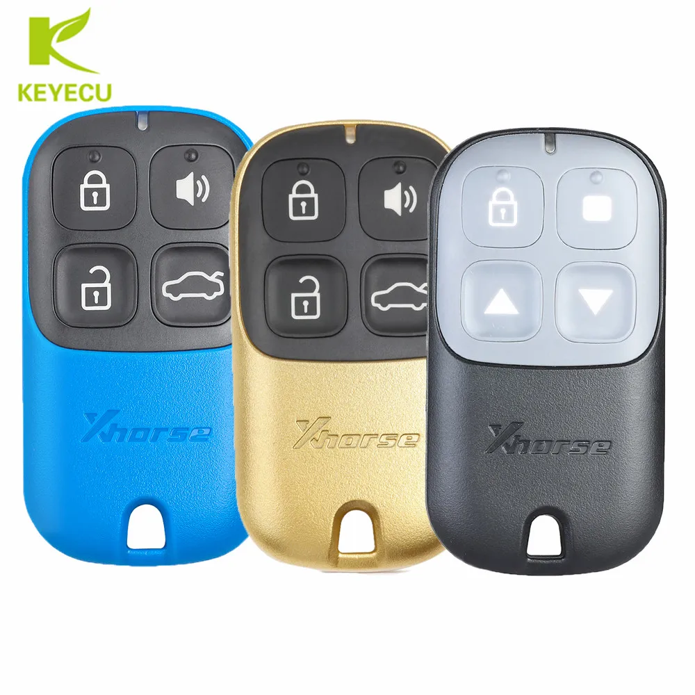 

KEYECU 5PCS XHORSE Multicolor Universal Remote Key Fob 4 Button for VVDI Key Tool VVDI2