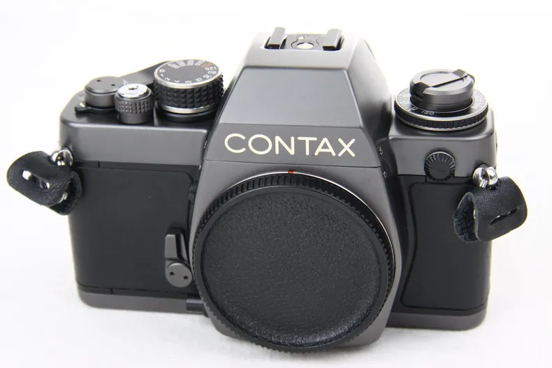 Contax s2 b titanium black slr film camera no . 11camera digital nikon
