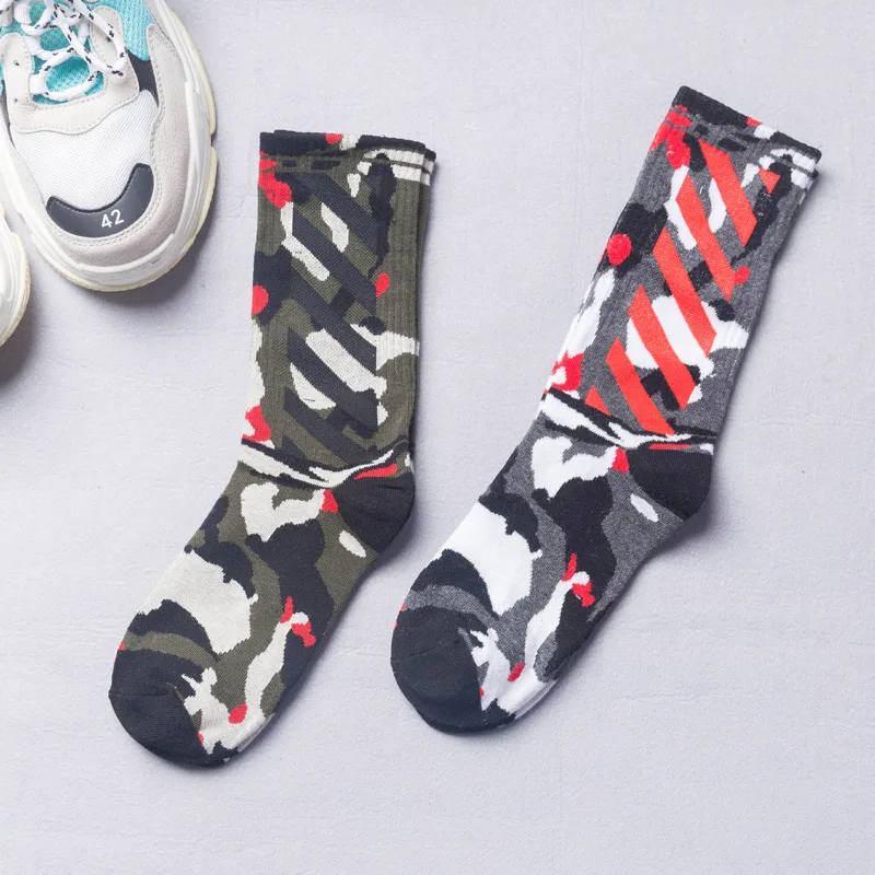 

1 Pair/Lot Autumn Winter New Cotton Tide Socks Men Camouflage Socks Breathable Thin Casual Socks Male