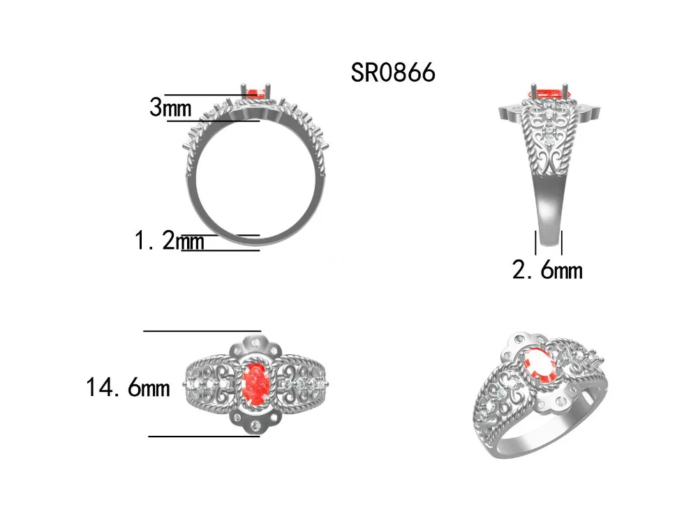 LOVERJEWELRY, кольцо, роскошный дизайн, красный рубин, Женское кольцо, 14 к, белое золото, особая годовщина, бриллиант для женщин, обручальные кольца