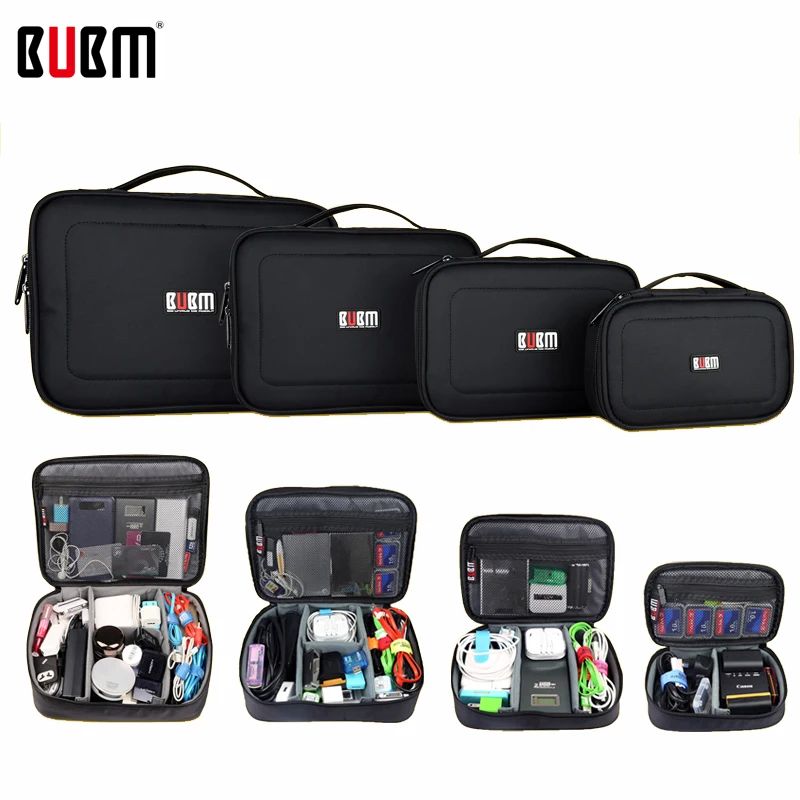BUBM digital receiving bag black blue grey power bank XL L