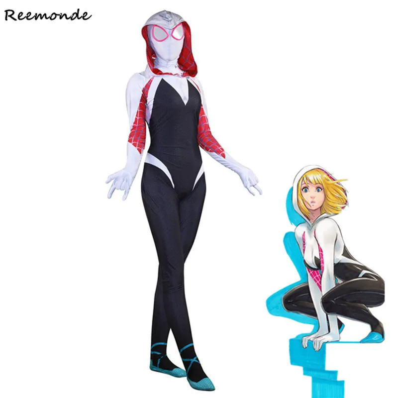 

Venom Spider Man Cosplay Costumes Spider-Man Marvel Gwen Stacy Zentai Bodysuit Superhero Spiderman Jumpsuit Halloween For Woman