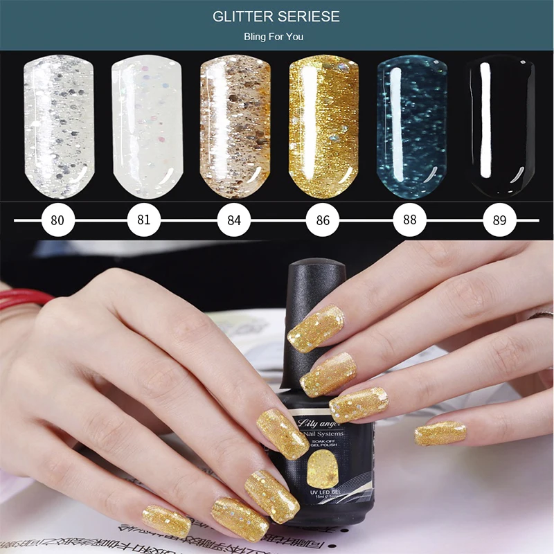 Lily Angel неон красочные ногтей Гель-лак 90 Цвета профессиональный ...