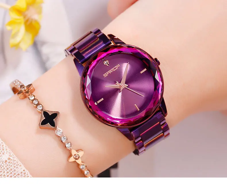 

2019 Fashion Stainless Steel Women Watches Crystal Bracelet Quartz Wristwatch Casual Gold Ladies Watch Waterproof Female Clock