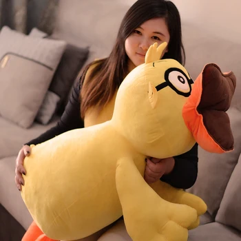

huge plush yellow duck toy soft lying duck pillow doll gift about 85cm