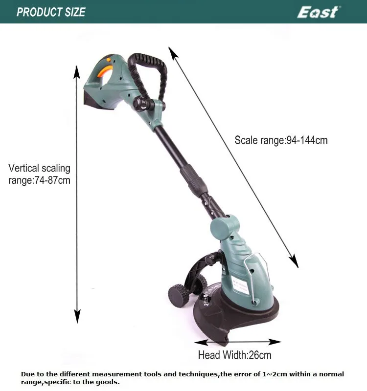 Восточный садовых электроинструментов 18 в литий-ионная батарея аккумуляторная ручная газонокосилка, работающая на reel косилки газонокосилка телескопическая ручка косилка Обрезка ET2803