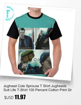 Jughead Cole Sprouse T Shirt Cole Sprouse футболка с принтом из 100 полиэстера, графическая Футболка мужская летняя футболка с короткими рукавами, отличная футболка