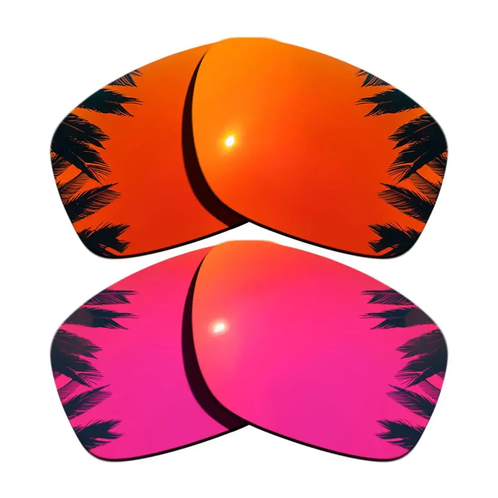 Поляризованные зеркальные линзы для замены покрытия для-Оукли ленточная рамка многоцветные - Цвет линз: Orange Red-Midnight