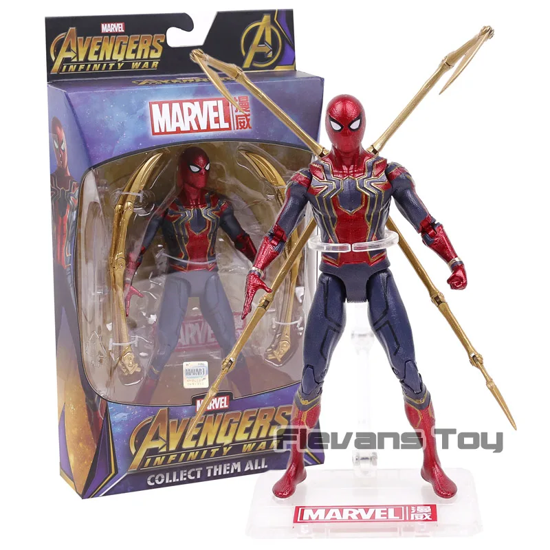 

Marvel Spiderman Avengers Infinity War Iron Spider Spider-Man PVC Action Figure Collection Model Doll Toys Gift
