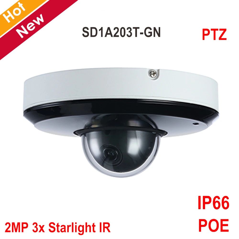 DH POE PTZ Camera SD1A203T GN 2MP 3 x Starlight IR Network Camera STARVIS CMOS IR