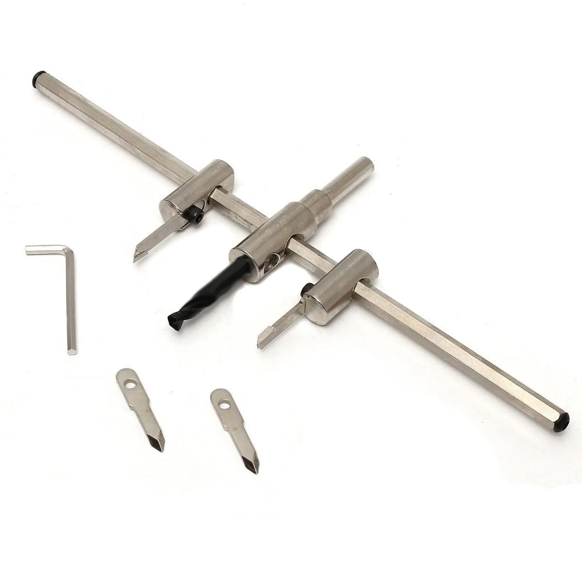 DWZ 30-300mm Adjustable Metal Wood Circle Hole Saw Drill Bit Cutter Kit DIY Tool New