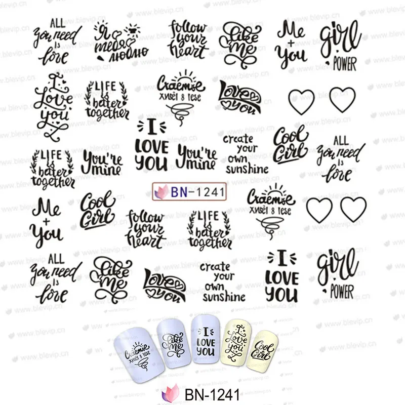 

3D Letter Slider Decals Nail Art Decorations Single Sheet Sticker Adhesive Newest Alphabet Wraps Manicure Tool