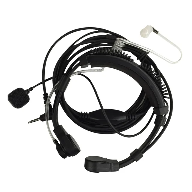 us $9 99 adjustable throat mic finger ptt earpiece for yaesu for ft 50r 60r for vertex for vx 130 150 160 two way radio in walkie talkie from piezo microphone about throat mics iasus concepts