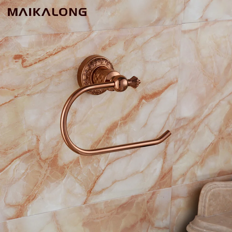 rose gold.Wall Mounted Towel Ring Holder Bar Bathroom Accessories | Обустройство дома