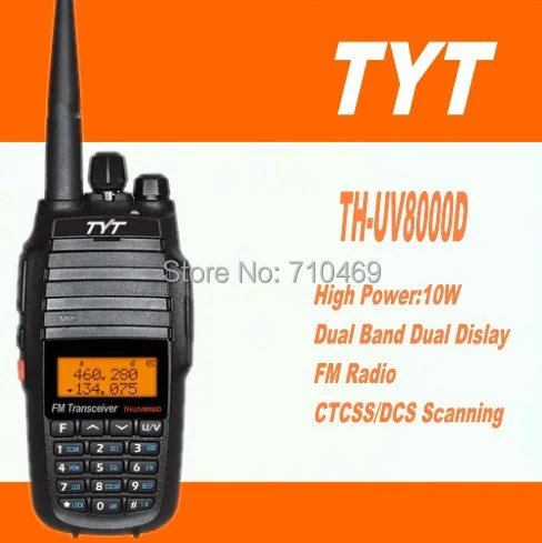 Dhlfreeship + 2 комплекта TYT th-uv8000d удобно рации Радио 10 Вт UHF VHF Двухдиапазонный Midland