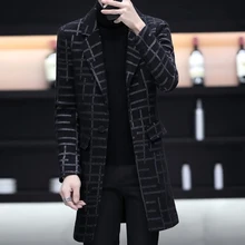 L~ 4XL! новая мужская одежда, модный стиль средней длины, для молодых людей, для ремонта, корейский стиль, штормовка, костюмы