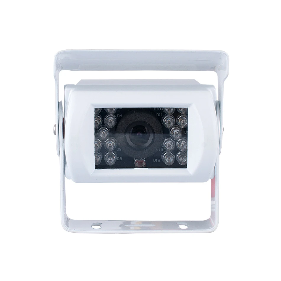 GreenYi белая камера заднего вида для грузовика сверхмощный 18 светодиодный ИК ночного видения Водонепроницаемая камера заднего вида для прицепа/пикапов/RV