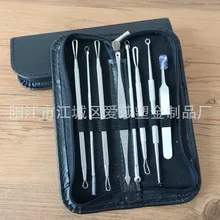 Компанией dhl 200 наборы для ухода за кожей 8 шт./компл. Нержавеющая сталь инструмент для удаления угрей комплект для удаления черных точек комедоны, акне, прыщей, инструмент для удаления прыщей с сумкой в комплекте, Лидер продаж