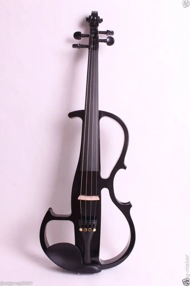 New 16'' Electric Viola Silent Solid Wood Body Powerful Sound Nice Case