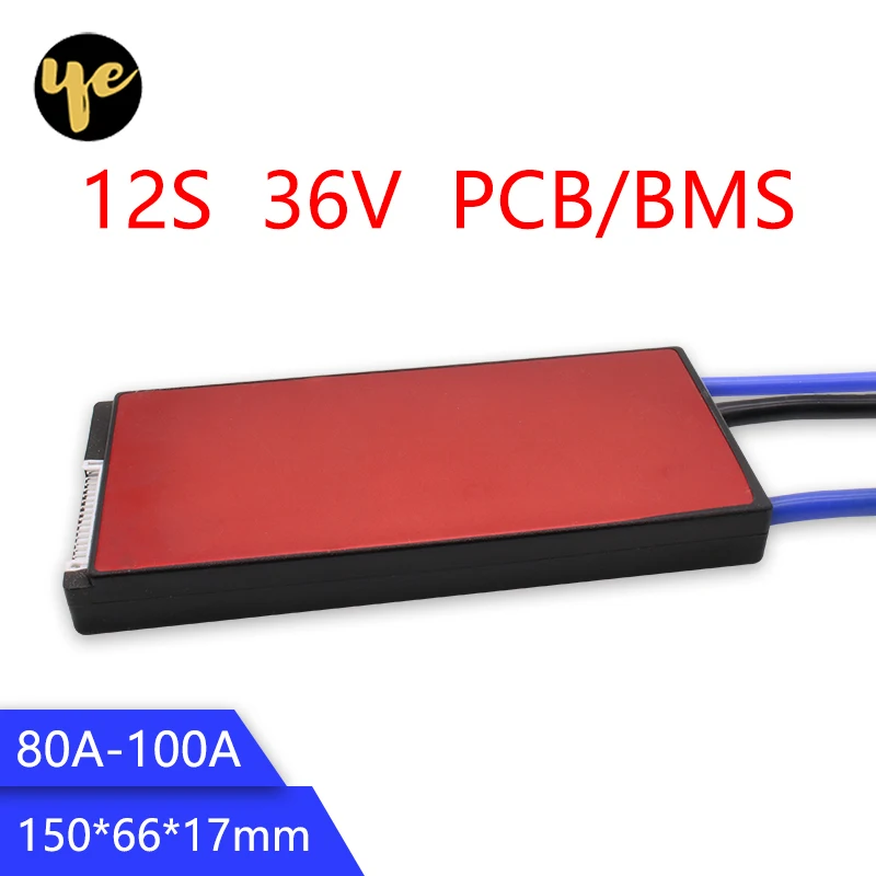

12S 80A 12S 100A Waterproof BMS For Lifepo4 Battery With Same Port or Separate Port for lithium battery