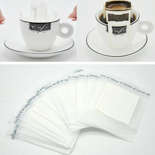 Cheap Ear Style Coffee Filter Paper Drip Net Bag Hanging Disposable Portable Dripper