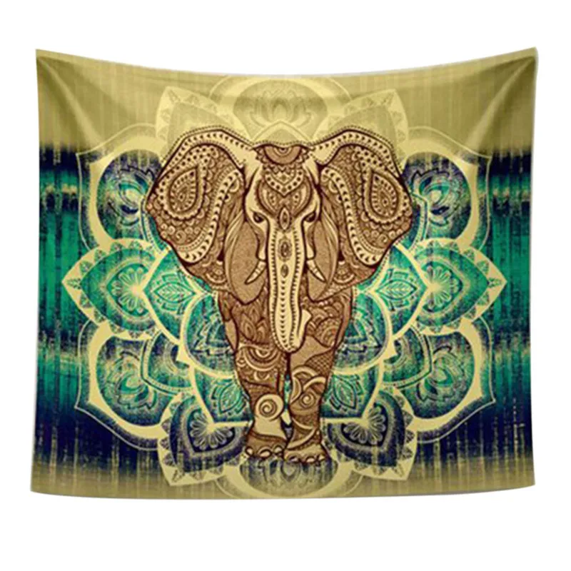 6 стилей полиэстер Печатный слон гобелен настенный Индийский Мандала гобелен настенный ковер гостиная одеяло украшение - Цвет: 6
