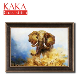 

Cross stitch kits,Embroidery needlework sets with printed pattern,11CT-5D canvas for Home Decor Painting,Animals Full NCKA004