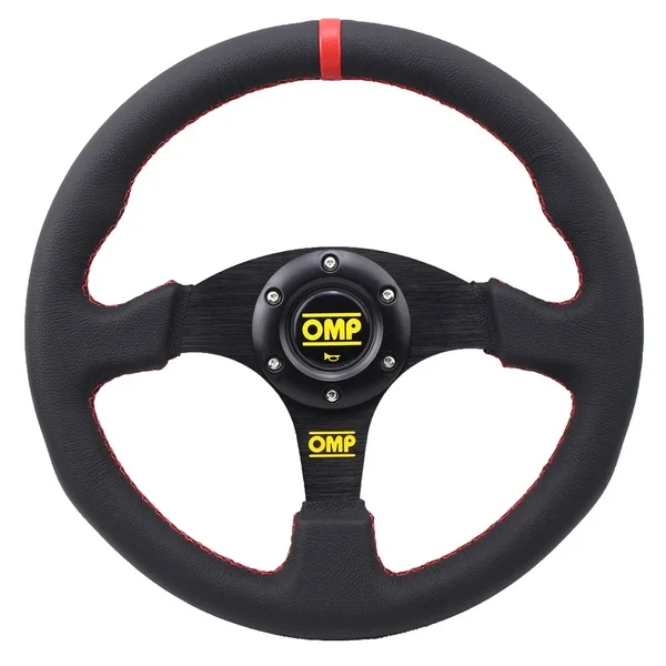 

Car 350mm 13 inch OMP Steering Wheel PVC Leather Aluminum bracket Racing Steering Wheel with Horn Button