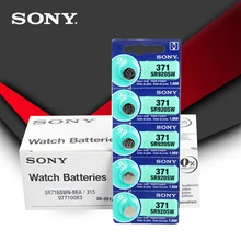 100pc sony 100% original 371 sr920sw 920 1.55 v assista bateria sr920sw 371 botão da pilha da moeda feita no japão