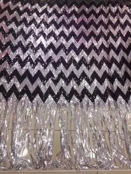 

Nigerian Lace Fabric 2019 High Quality African Tulle Lace Fabric With 3D Sequins French Net Lace For Wedding Dress New gold