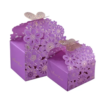 

Hollow Wedding Candy Boxes With Butterfly 30 Pcs/lot New Favors Gift Packing Box For Wedding Party Supplies Cardboard Rangement