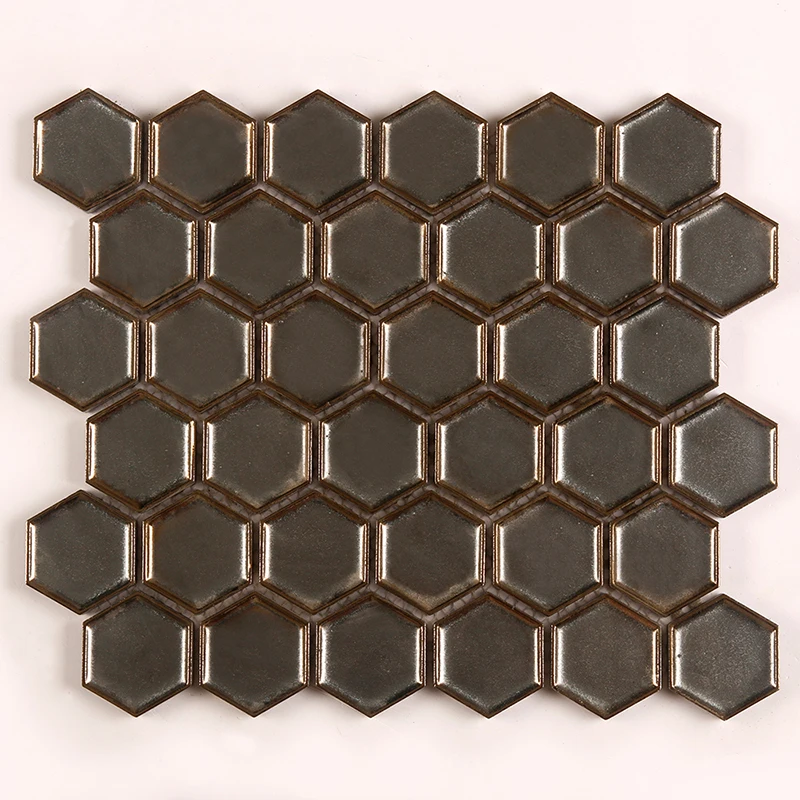 Kepinfy металлические бронза гексагональной мозаика для дома стены ванной, гостиницы, ресторана, украшения проекта