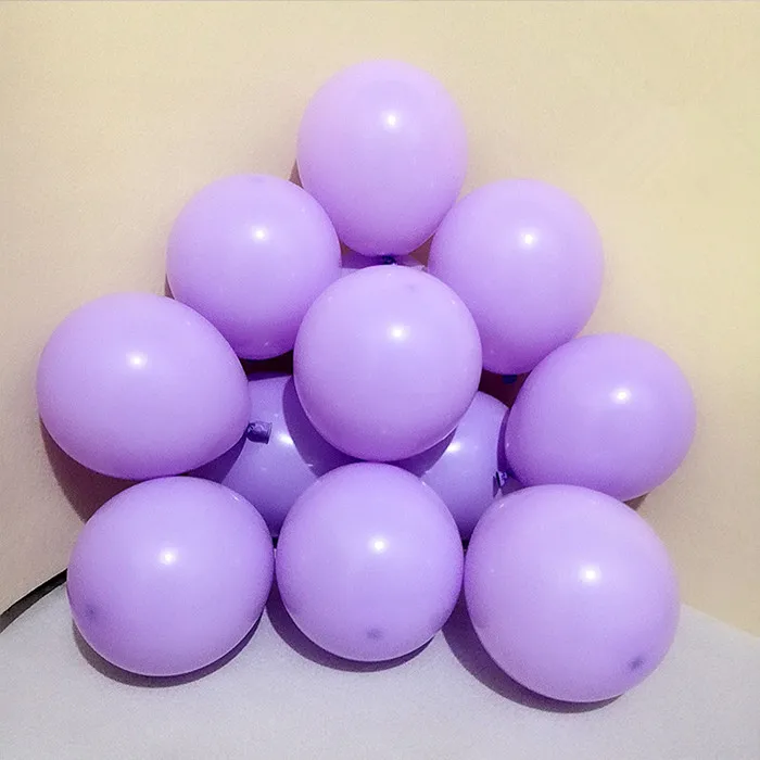 10 шт 12 дюймов шар цвета розового золота Baby Shower декоративные шары для дня рождения свадьбы воздушный шар из фольги Воздушные шары Белые латексные шары - Цвет: Macaron D11 Purple