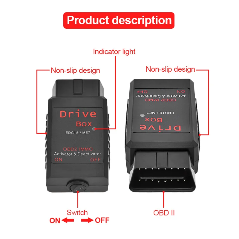 Топ-Номинальная коробка привода VAG OBD2 OBD2 IMMO Деактиватор активатор DC15/ME7 VAG IMMO Деактиватор