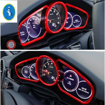 

Yimaautotrims Auto Accessory Dashboard Instrument Screen Cover Trim Fit For Porsche Cayenne 2018 - 2020 Red / Carbon Fiber ABS
