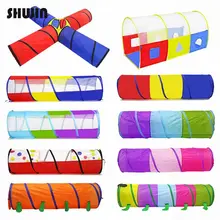 Shujin три цвета игрушка ползание туннель дети открытый и Крытый ребенок играть ползание игры доступ к палатке